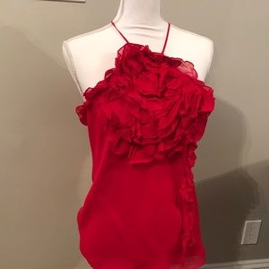 BCBGmaxazria Red silk cami